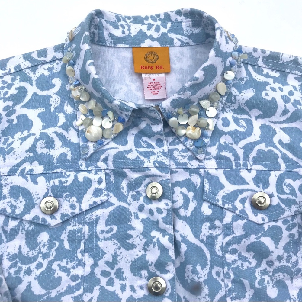 Ruby Rd Embellished Jacket Size:8 - image 2